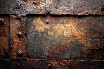 Rusted metal panels with layered paint