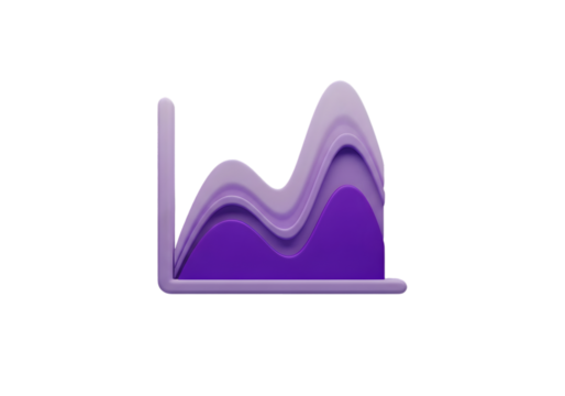 Abstract 3D layered chart representing growth, analytics, and business data visualization - Powered by Adobe