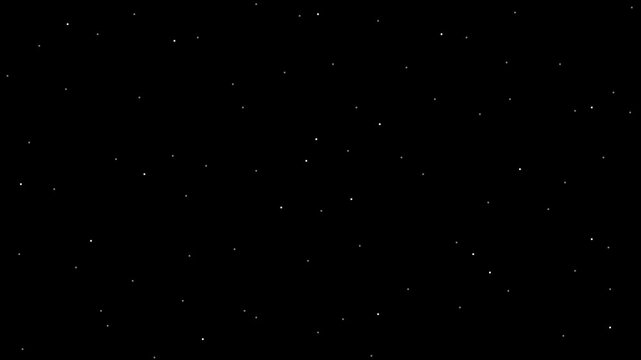Looping pixel art animation of diagonal starfield with parallax effect, retro space background resembling snowfall, 4K video.
