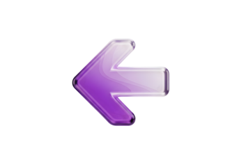 Stylish purple arrow pointing left, perfect for web design, user interfaces, and navigation