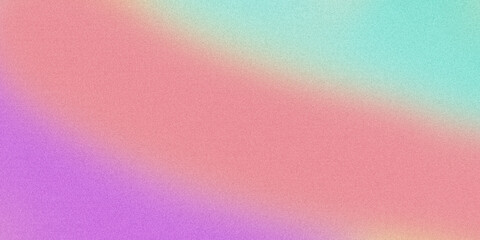 Pink green and purple glowing gradient background with soft grainy noise texture for abstract banner design