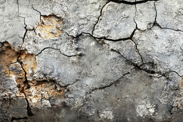 Cracked and Rusty Concrete