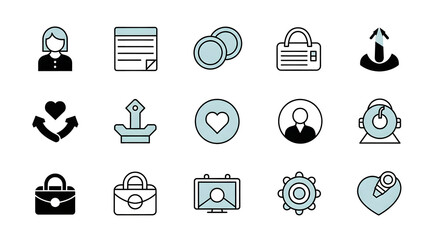 set of icons for work