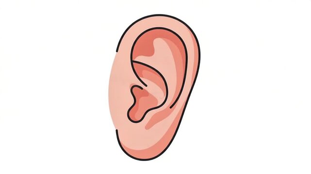 Ear hearing sound wave demonstration to understand human auditory system