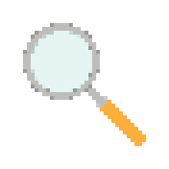 Fototapeta premium pixel magnifying glass icon
