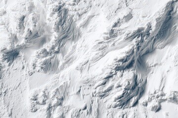 Snowy Mountain Landscape Aerial View