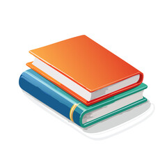 Stack of textbooks or novels vector illustration colorful books learning materials study education knowledge reading books.