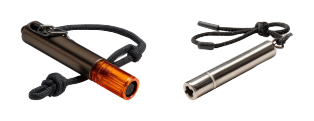 Survival action tools adventure product comparison, isolated on transparent background, png set