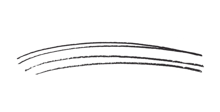 Black pencil hand writing strokes set on transparent background