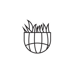 meadow icon illustration element design