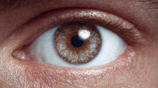 Close-up of a watchful eye, iris flecked with amber, whispers stories of Samhain visions and intuitive perception