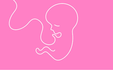 grafica, disegno, feto, bambino,, stilizzato, linea, linea singola,, filo, gravidanza, maternità