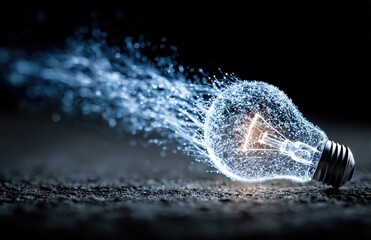 Energy Bursting From Lightbulb