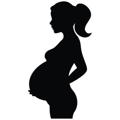 Pregnant woman silhouette