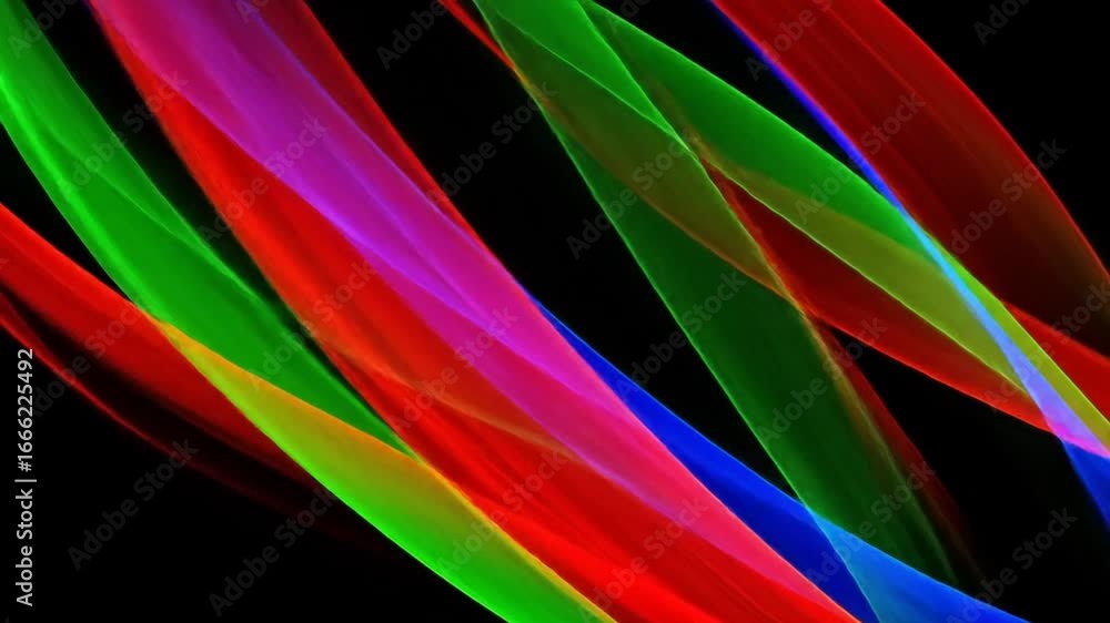 Aufkleber abstract background of diagonal stripes in red blue and green colors with smooth flowing design on a