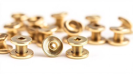 Obraz premium Shirt Studs for Formal Wear and Fashion - Isolated on White Background
