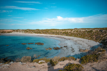 Australia, Berry Bay is situated just down the road from Corny Point Lighthouse at Yorke Peninsula, SA. This stunning beach offers great conditions for surfers and also possibility to see dolphins.