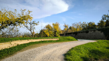 Petrovaradin Fortress in sunny autumn day in November