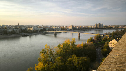 Obraz premium Petrovaradin Fortress in sunny autumn day in November