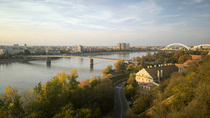 Obraz premium Petrovaradin Fortress in sunny autumn day in November