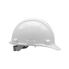 Fototapeta premium White mockup hard hat helmet isolated on a plain gray background for a corporate logo presentation