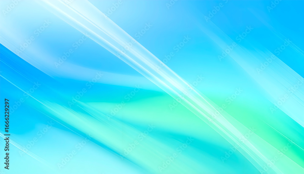 Poster abstract serene background with soft blue and green gradients and flowing lines