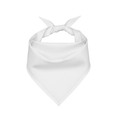 Blank mockup pet bandana for transparent png background isolated on pure white for easy cutout