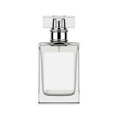 Blank mockup perfume bottle ready for transparent png isolated on a pure white background