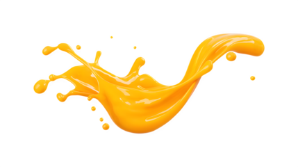 Juicy orange liquid depicted in an abstract artistic style

