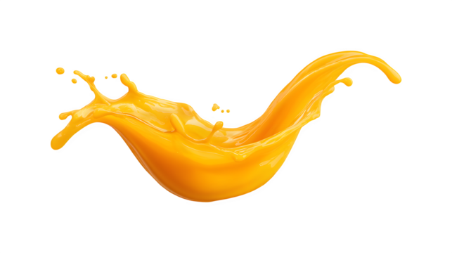 Juicy orange liquid depicted in an abstract artistic style
