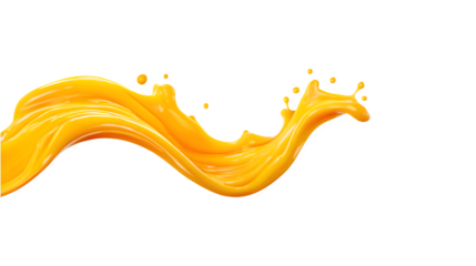 Juicy orange liquid depicted in an abstract artistic style
