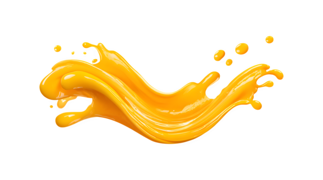 Juicy orange liquid depicted in an abstract artistic style
