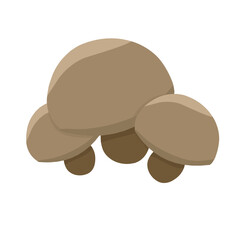 Three mushrooms vector illustration, perfect for autumn theme design
