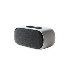 Obraz premium Sleek Portable Bluetooth Speaker with Textured Grille and Touch Controls.