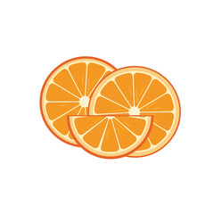 Vector art of fresh orange slices