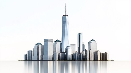 Obraz premium Trade Center for Business and Commercial Development - Isolated on White Background