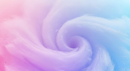 Ethereal and dreamy pastel background featuring a soft, swirling vortex of pink, purple, and blue colors, resembling fluffy cotton candy clouds