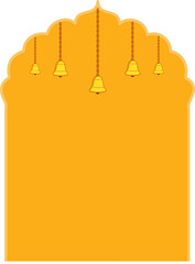 Indian festival decoration background with hanging bells vector illustration