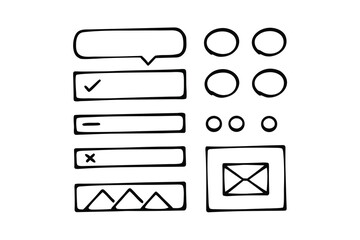 Minimalist Communication UI Line Art Icon Set – Chat Bubbles, Messages & Notifications