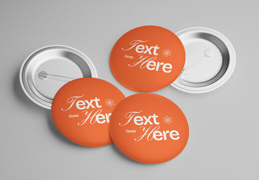 Circle Pin Button Mockup