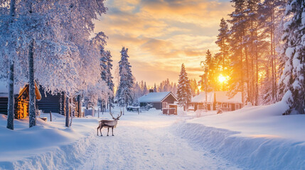 invitation, magical, peaceful, silhouette, cosy, reindeer, blank, copy, empty, festive, greeting, seasonal, space, text, area, card, celebration, christmas, decoration, design, holiday, new year, wild
