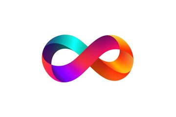 Abstract infinity logo with overlapping loops
