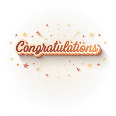 Congratulations message with stylized lettering
