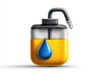 Crystal clear hydration, a closeup of water jug with pristine drop refreshing