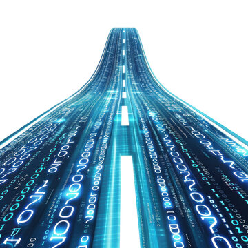 Binary code leading highway