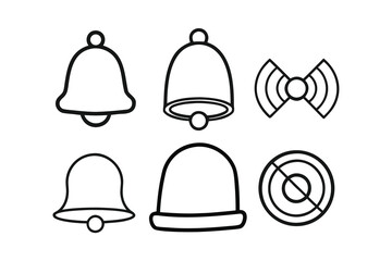 Notification Status UI Icons Set – Minimalist Line Art Vector