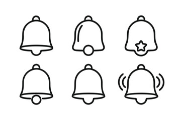 Notification Status UI Icons Set – Minimalist Line Art Vector