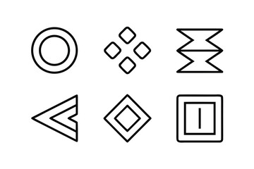 Navigation Menu Icons – Minimalist Line Art Icon Set