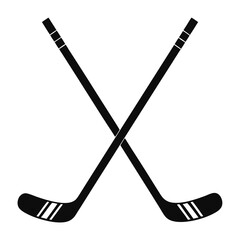 Hockey sticks vector clean black silhouette design white background