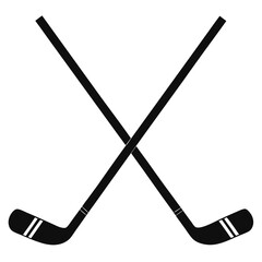Hockey sticks vector clean black silhouette design white background